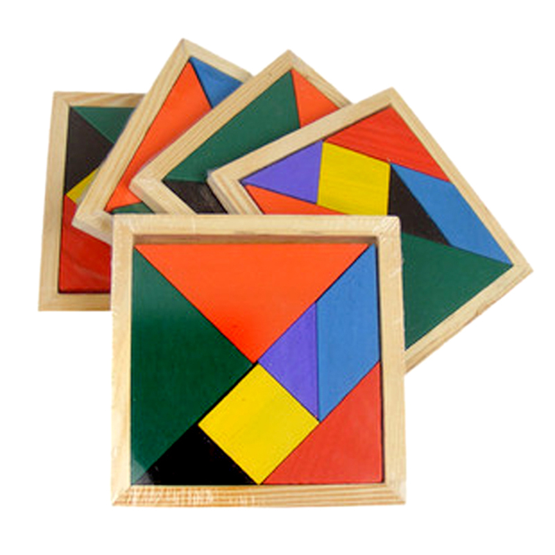 Colorful Wooden Seven-piece Puzzle Tangram