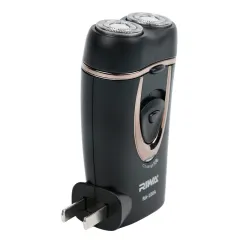 Electric Razor Double-ring Two-blade Integrated Charging Razor - Black - View 1