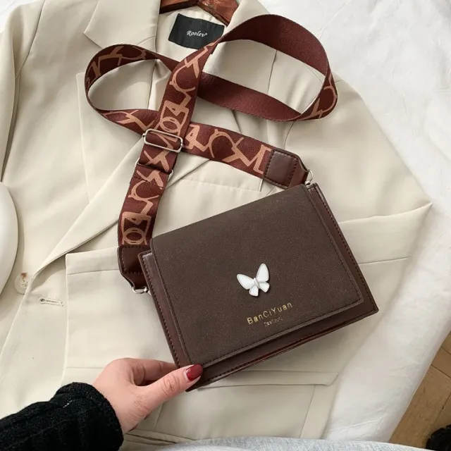 Women's Fashionable Style Shoulder Bag Hard Shell Flip Brown - Shop at LoveMi