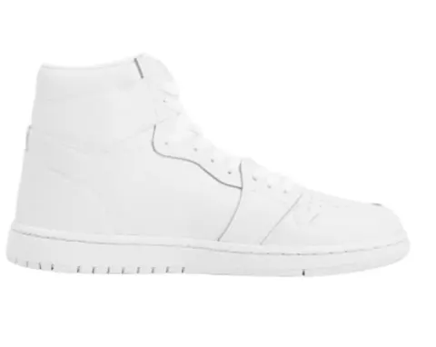 Customizable White High-top Lace-up Basketball Shoes