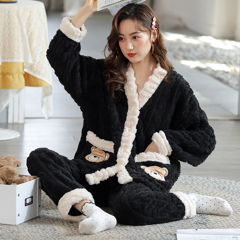 Title 10, Schattig vest kimono koraalfleece homewear