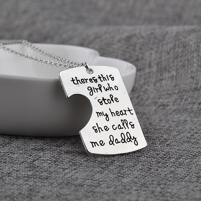 Family Mother Daddy and Daughter Necklace Jewelry