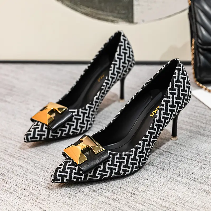 Small Town Style High Heels Women's Style Pointed Toe Stiletto