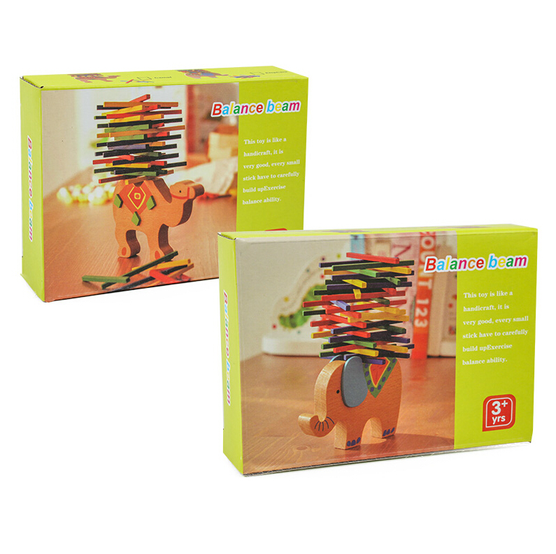 God Horse Elephant Camel Colorful Balance Beam Wood Toy