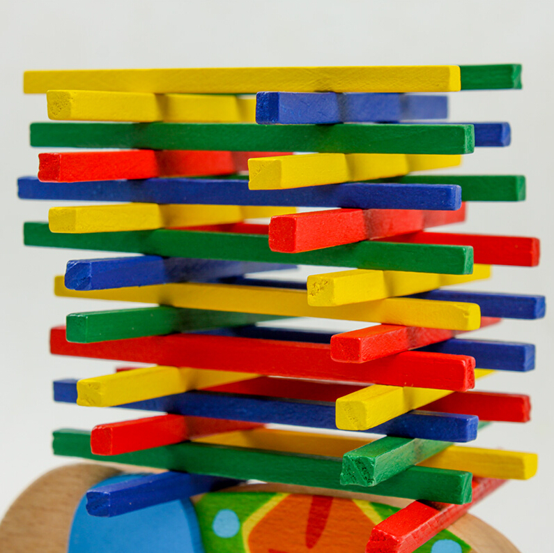 God Horse Elephant Camel Colorful Balance Beam Wood Toy