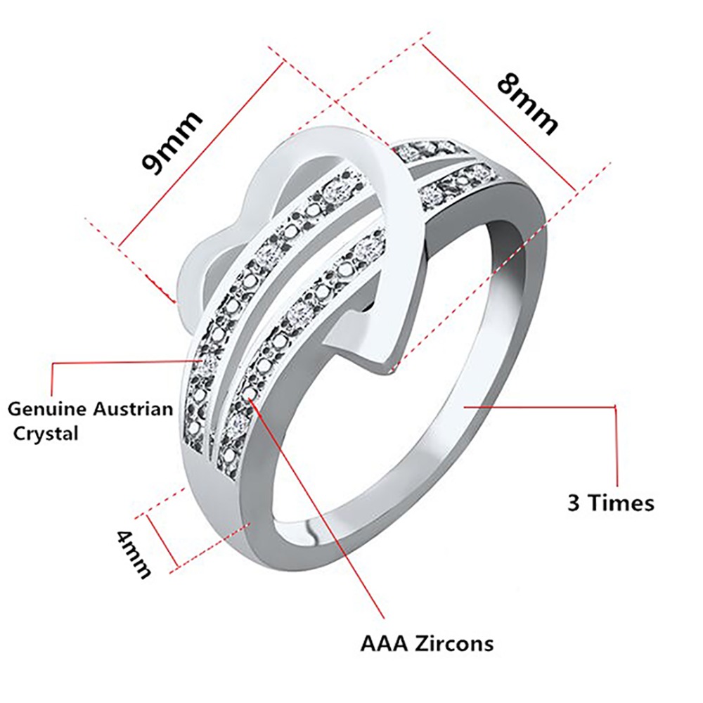 Stainless Steel Heart Wedding Ring
