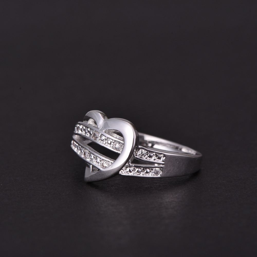 Stainless Steel Heart Wedding Ring