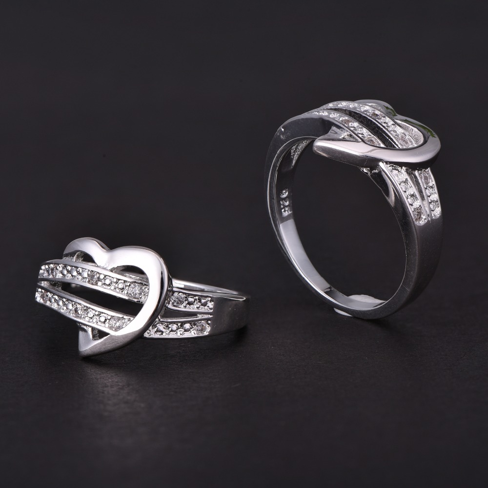 Stainless Steel Heart Wedding Ring