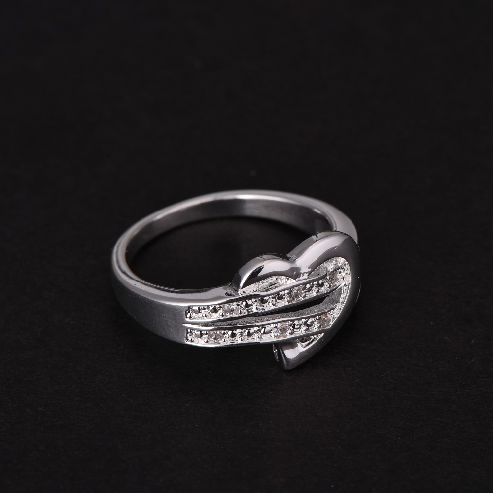 Stainless Steel Heart Wedding Ring