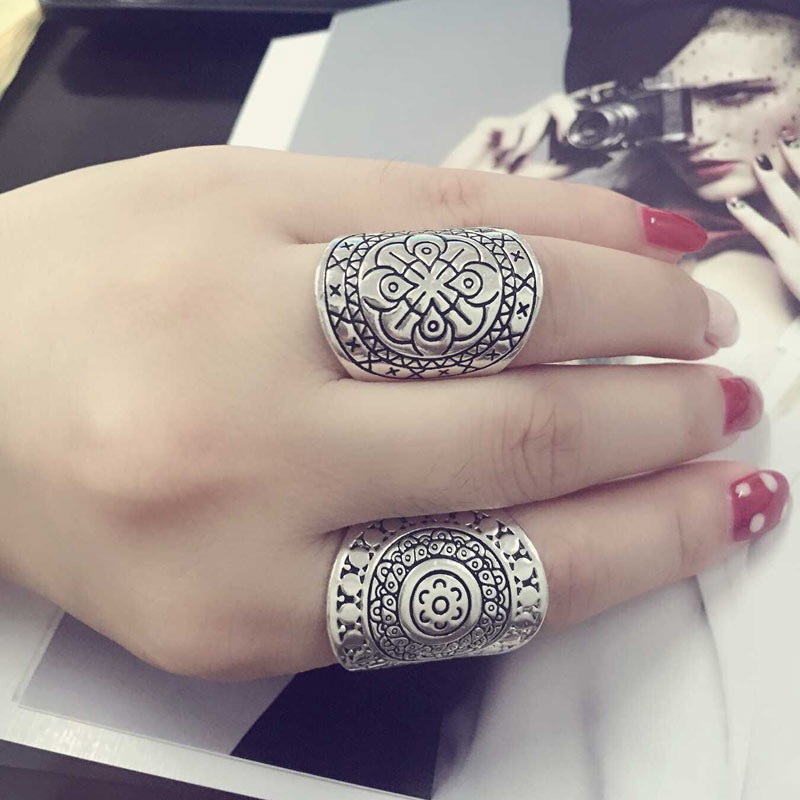 4PCS Set Punk Boho Ring Sets