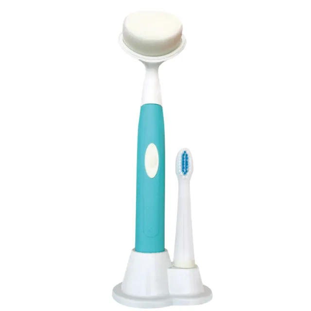 Dry battery face wash sonic electric toothbrush Blue - Shop at LoveMi