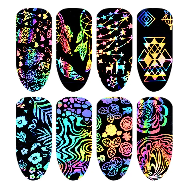 Nail Laser Star Sticker Thermal Transfer Decals