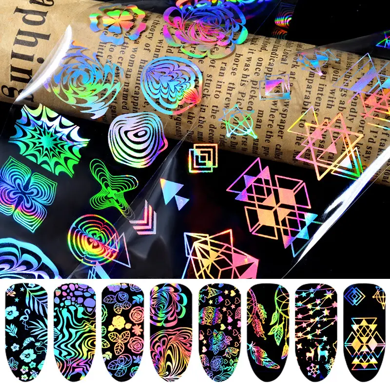 Nail Laser Star Sticker Thermal Transfer Decals