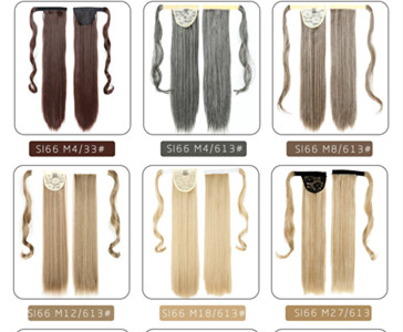 Chemical Fiber Invisible Velcro Ponytail High Temperature Wire Winding Ponytail — foto 4