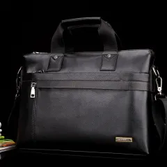 Factory new men's Fashion Bag Satchel Bag business casual computer bag - Black - View 1