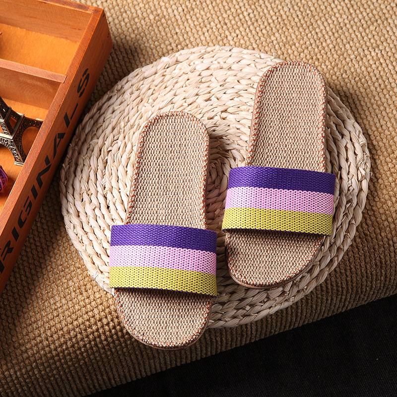 Summer Beach Slides Woven Rattan Sandals Breathable Slip-On Lightweight Slides - Picture 20 of 29