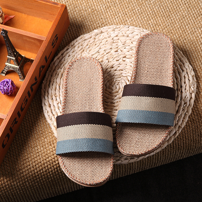 Summer Beach Slides Woven Rattan Sandals Breathable Slip-On Lightweight Slides - Picture 16 of 29