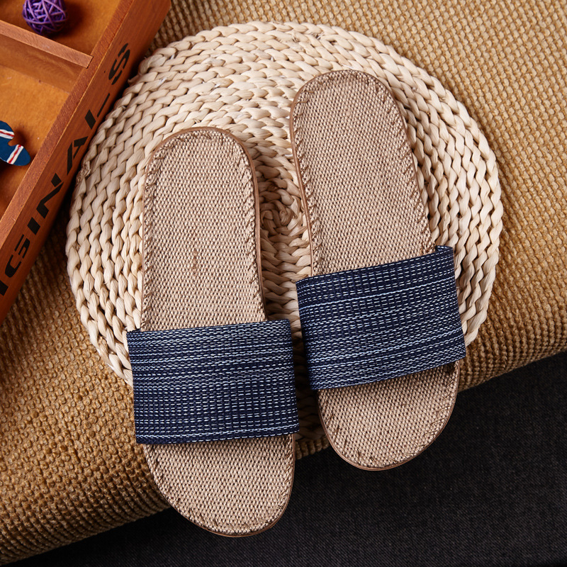 Summer Beach Slides Woven Rattan Sandals Breathable Slip-On Lightweight Slides - Picture 12 of 29