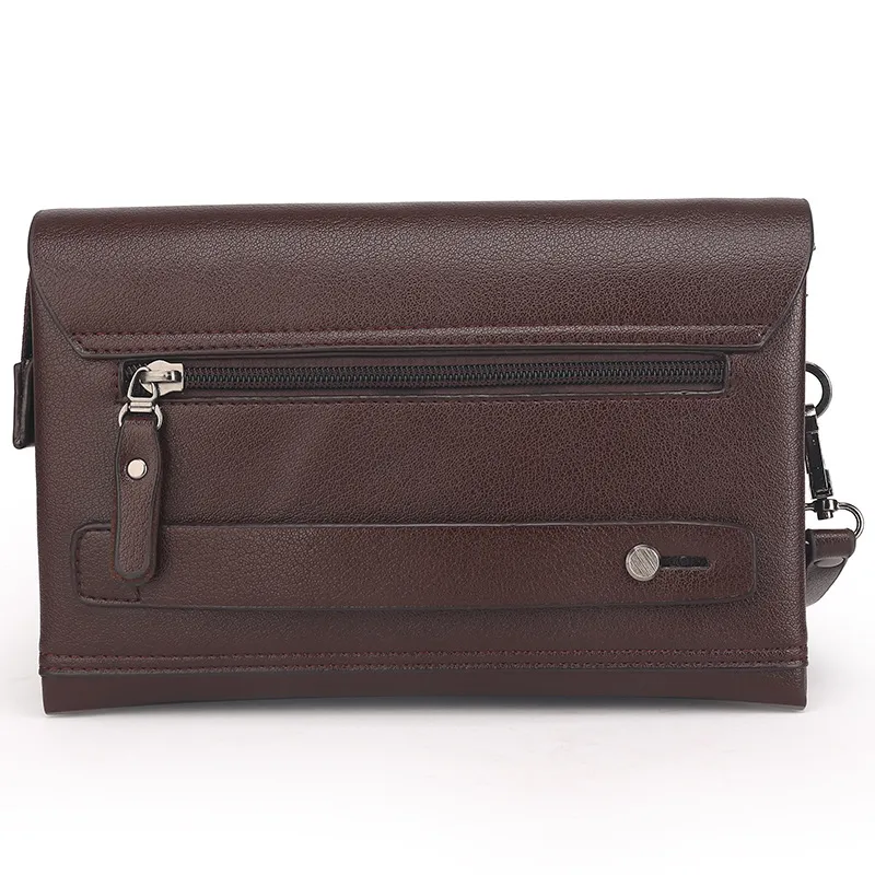 Paul genuine leather man bag business hand bag men purse manufacturer direct selling spot - Black
