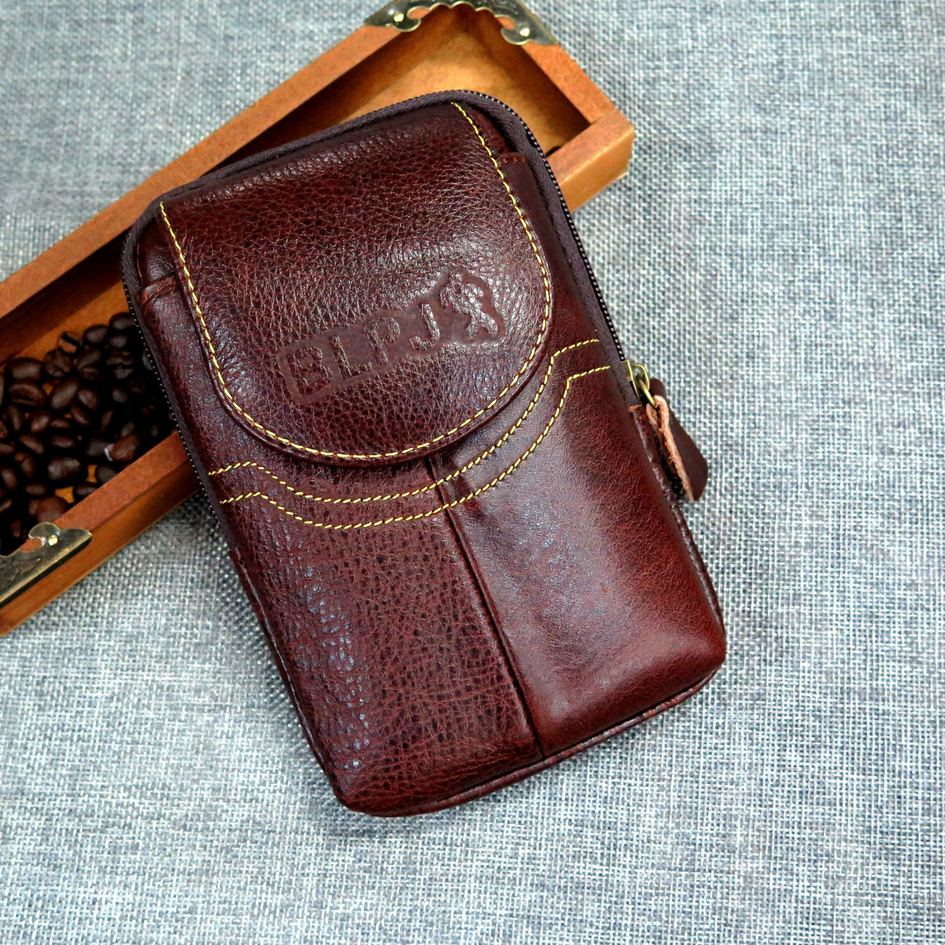 New type of hot selling men's 6 size belt and leather belt multifunction leather handbag handbag — foto 3