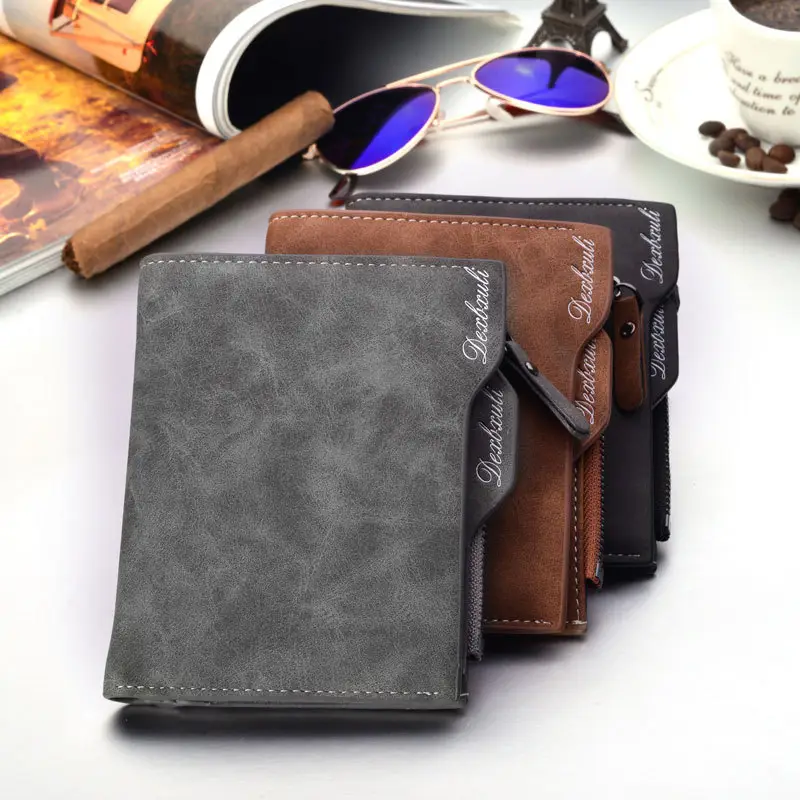 New Men's Short Multifunctional Wallet Card Vintage Multi Personality