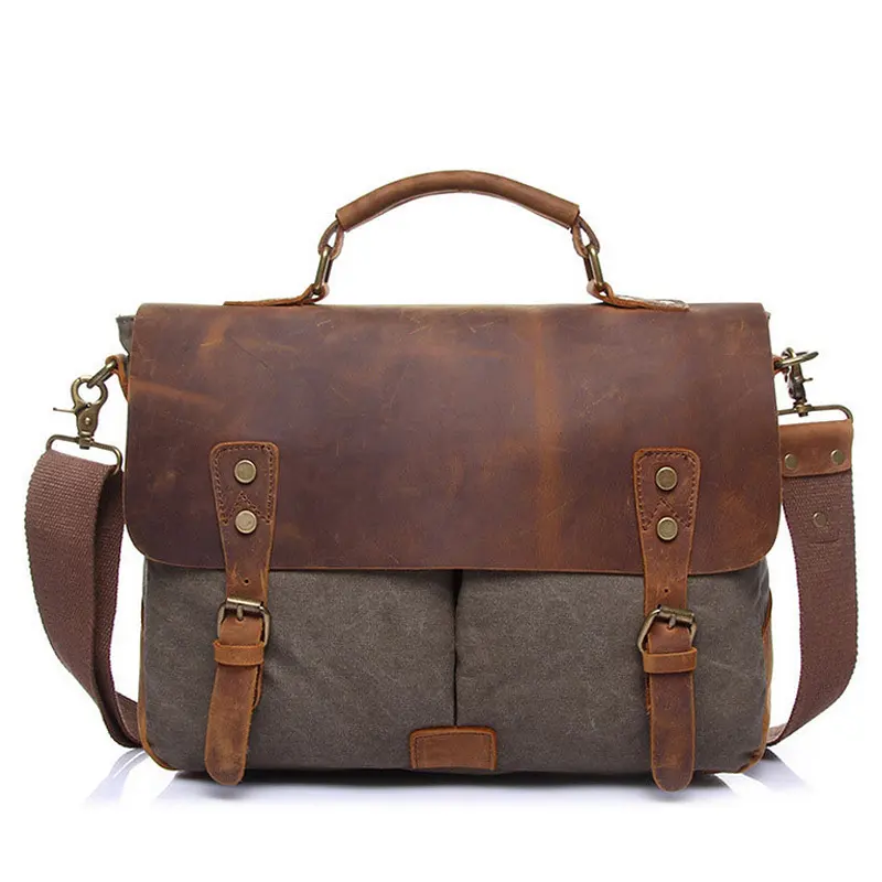 The Supply Man Satchel Canvas Bag Computer Bag Retro