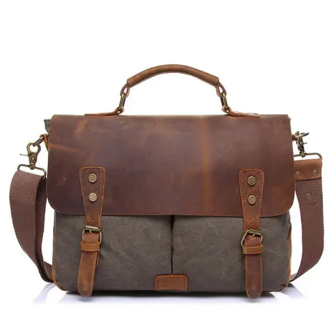 The Supply Man Satchel Canvas Bag Computer Bag Retro