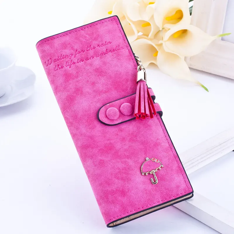 Lady's Umbrella Purse Women Long Zipper Wallets Korean Plate