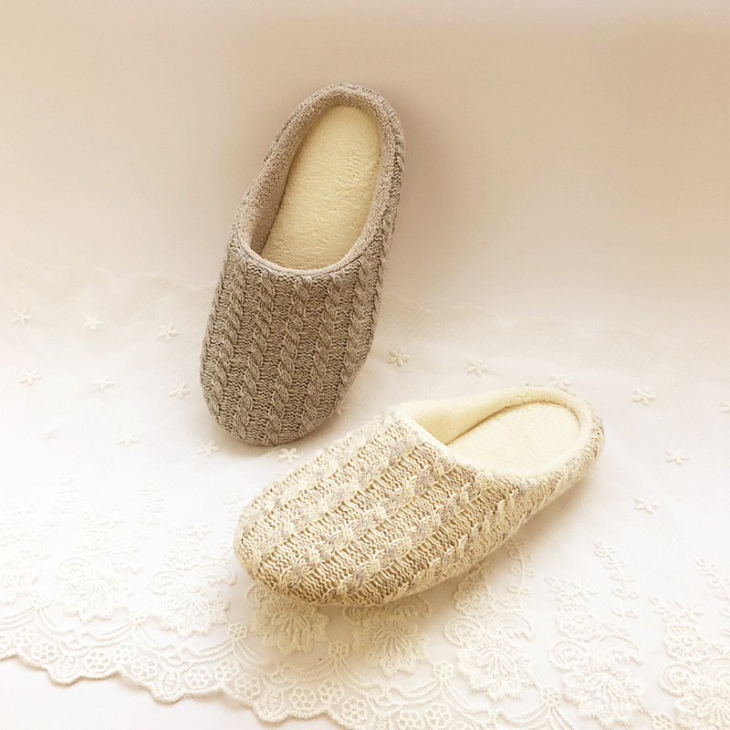 Cashmere twist classic Home Furnishing cotton slippers in autumn and winter lady couple slippers slip waterproof mute