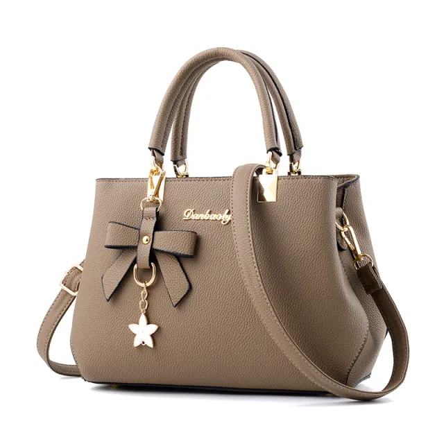 Women's bag new fashion big bag shoulder bag casual messenger bag lady bag handbag Khaki - Shop at LoveMi