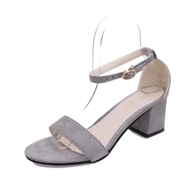 Summer new tide European station Rome shoe - Grey