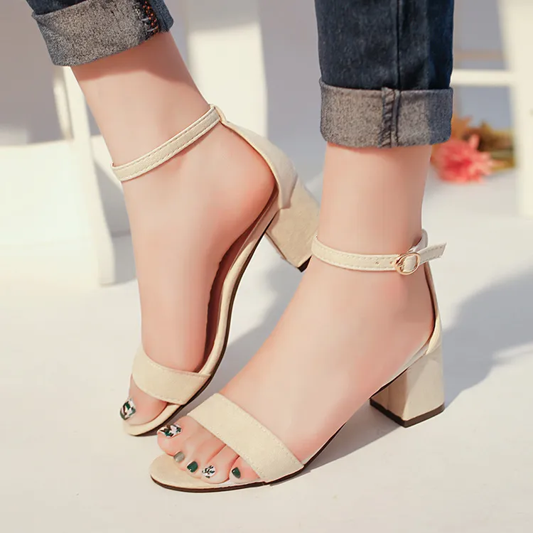 Summer new tide European station Rome shoe - White