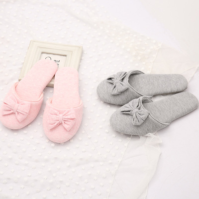 Indoor soft bottom cotton slippers