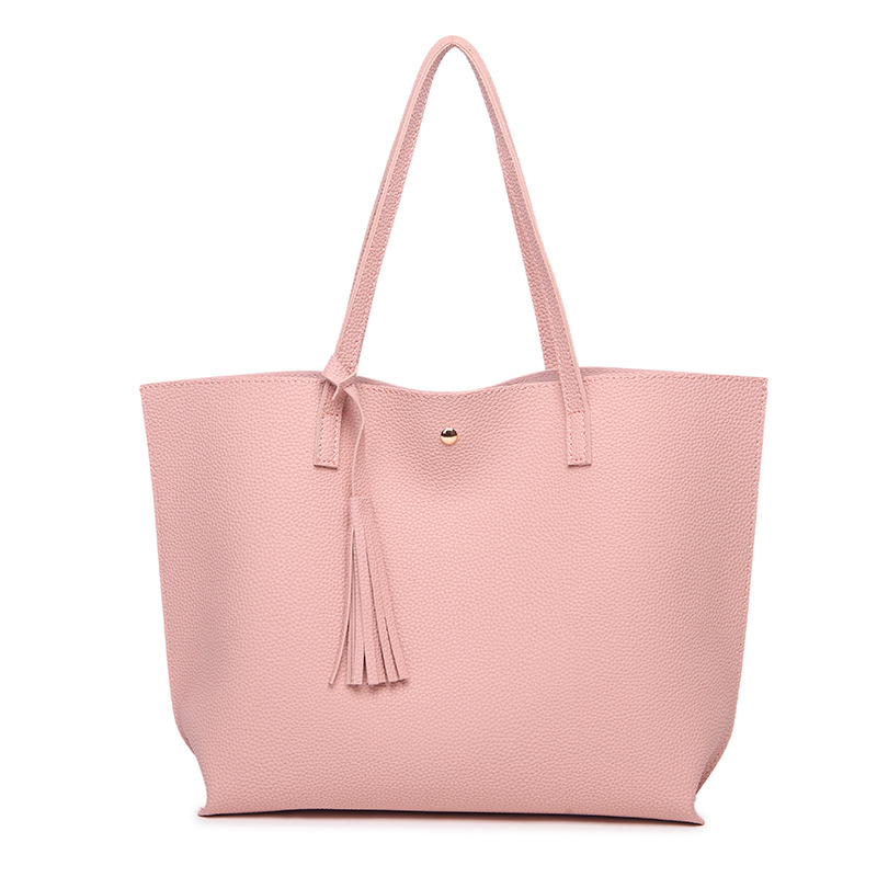 New Korean Tassel Handbag Shoulder Bag Handbag Bag Lady PU Large Capacity One Generation