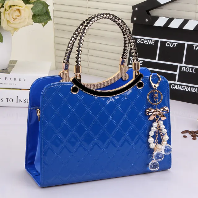 Lingge Shoulder Bags Women Handbags Messenger Bag Blue - Shop at LoveMi