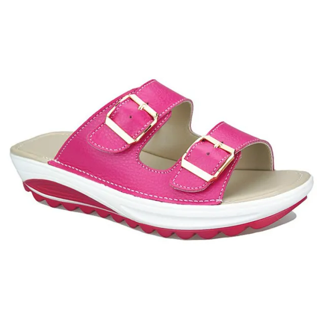 new summer with a thick leather slipper bottom muffin slip pregnant mother a drag 42 Red - Shop at LoveMi