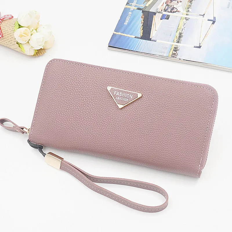 New Ladies Wallet Zipper Wallet multifunctional wallet handbag large capacity - Purple