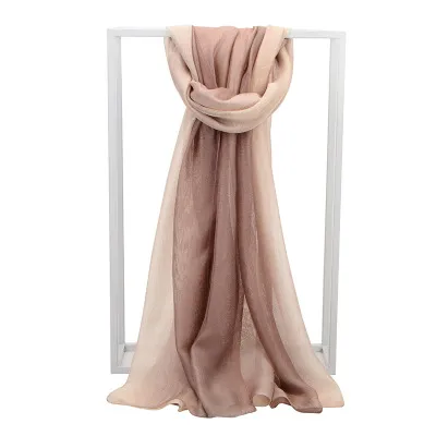Silk scarf lady silk beach towel silk scarf sunscreen air conditioner shawl Brown - Shop at LoveMi