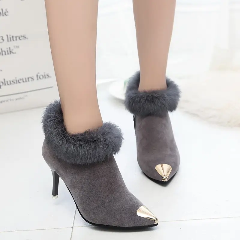 Stiletto High Heel Nude Boots