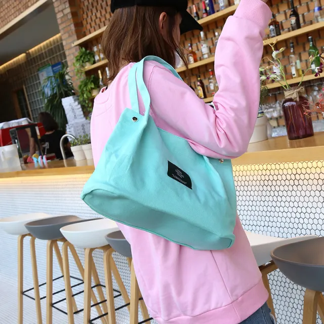 foreign trade new Korean Fashion Handbag Shoulder Bag Canvas Bag Handbag bag shopping bag number Mommy Green - Shop at LoveMi