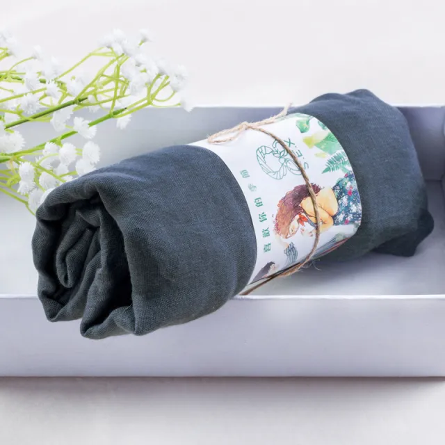 Solid silk scarf Denim Blue - Shop at LoveMi