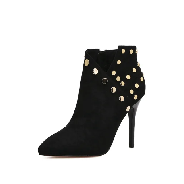 High heel pointed toe stiletto boots Black - Shop at LoveMi