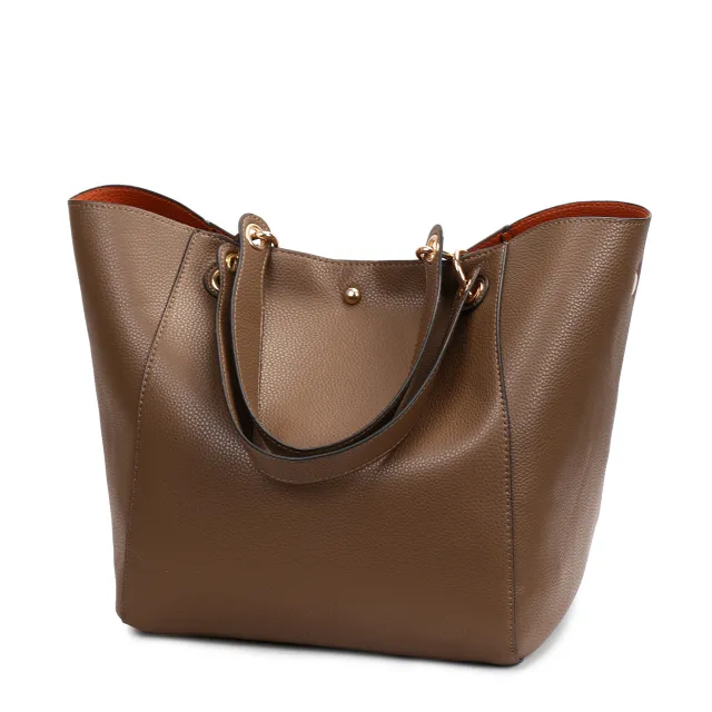 Europe and America women's bag new retro ladies bucket handbag fashion big explosion models mother package Khaki - Shop at LoveMi