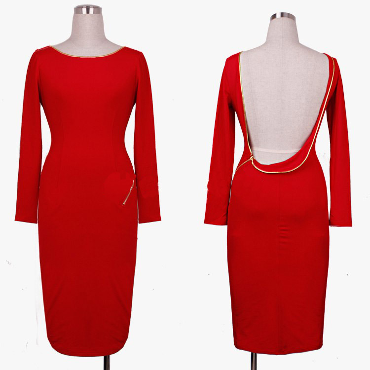 Backless evening dress Red - Shop at LoveMi