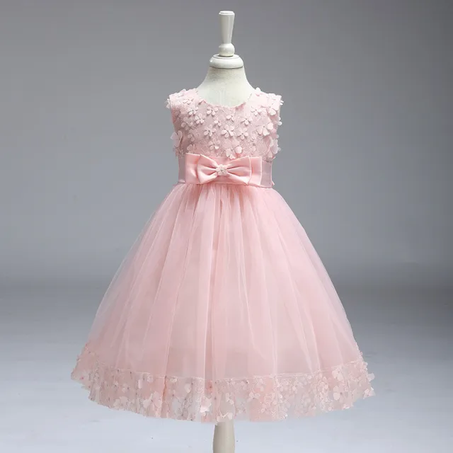 Summer Skirt Kids Girls Princess Tutu Flower Children Wedding Dress Show Skirt Pink - Shop at LoveMi