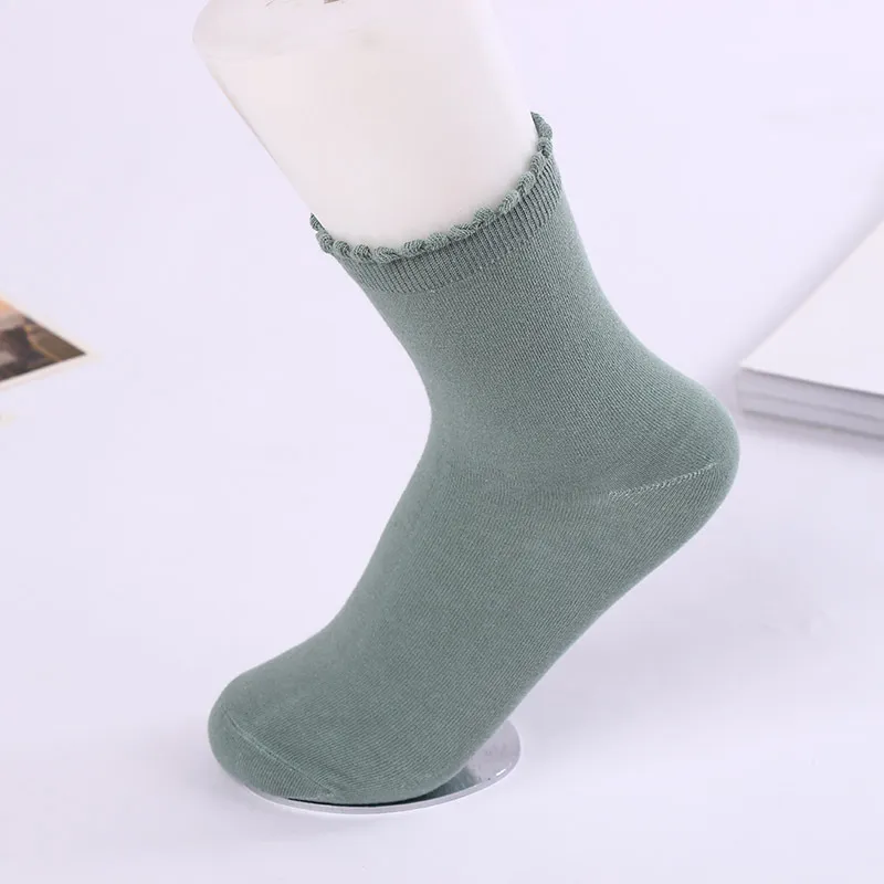 Autumn New Cotton, Cotton, Cotton Socks, Pure Color Socks, Comfortable And Socks And Socks - Green