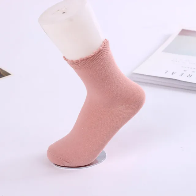 Autumn New Cotton, Cotton, Cotton Socks, Pure Color Socks, Comfortable And Socks And Socks Pink - Shop at LoveMi