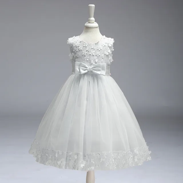 Summer Skirt Kids Girls Princess Tutu Flower Children Wedding Dress Show Skirt White - Shop at LoveMi