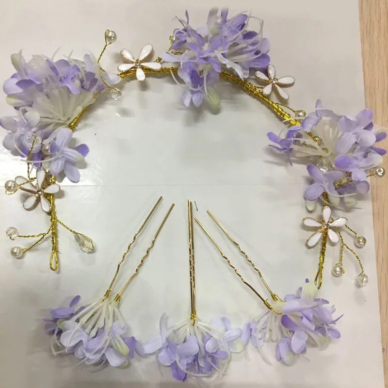 Handmade wreath headwear - Purple