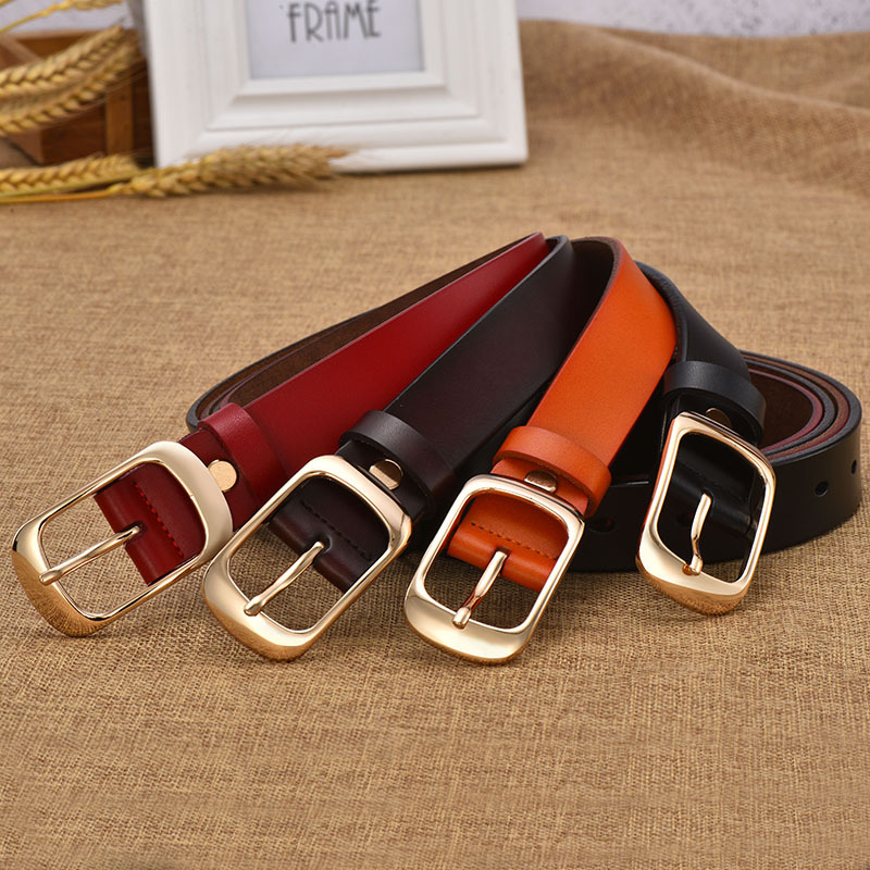 Leather belt with Japanese buckle